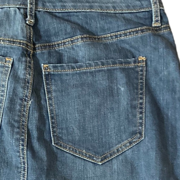 Unbranded Womens Mini Skirt Size 6 Regular Medium Wash Front Slit Pockets 30x21 - Picture 6 of 7